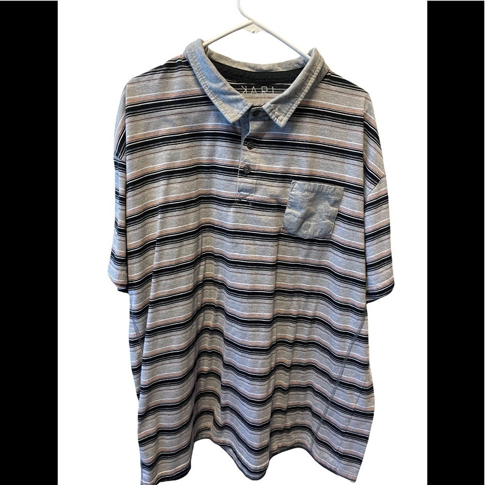 Karl kani polo 3XL gray black